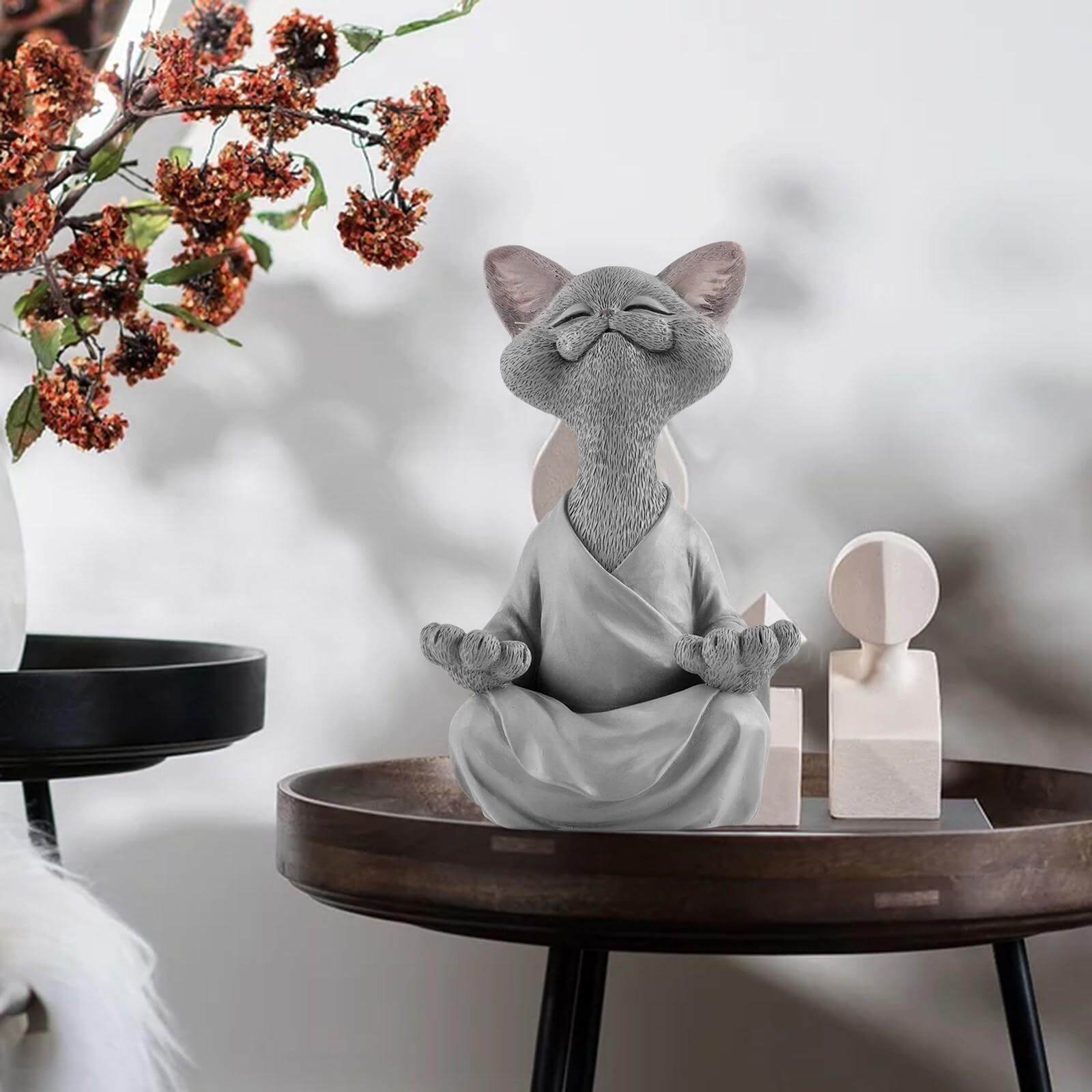 Buddha Katze Statue
