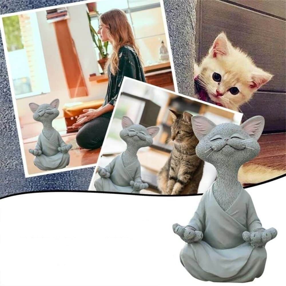Buddha Katze Statue