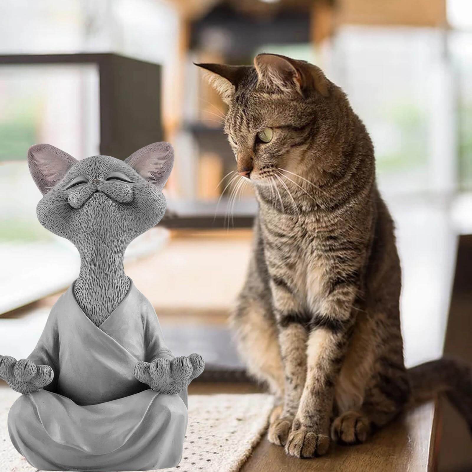Buddha Katze Statue