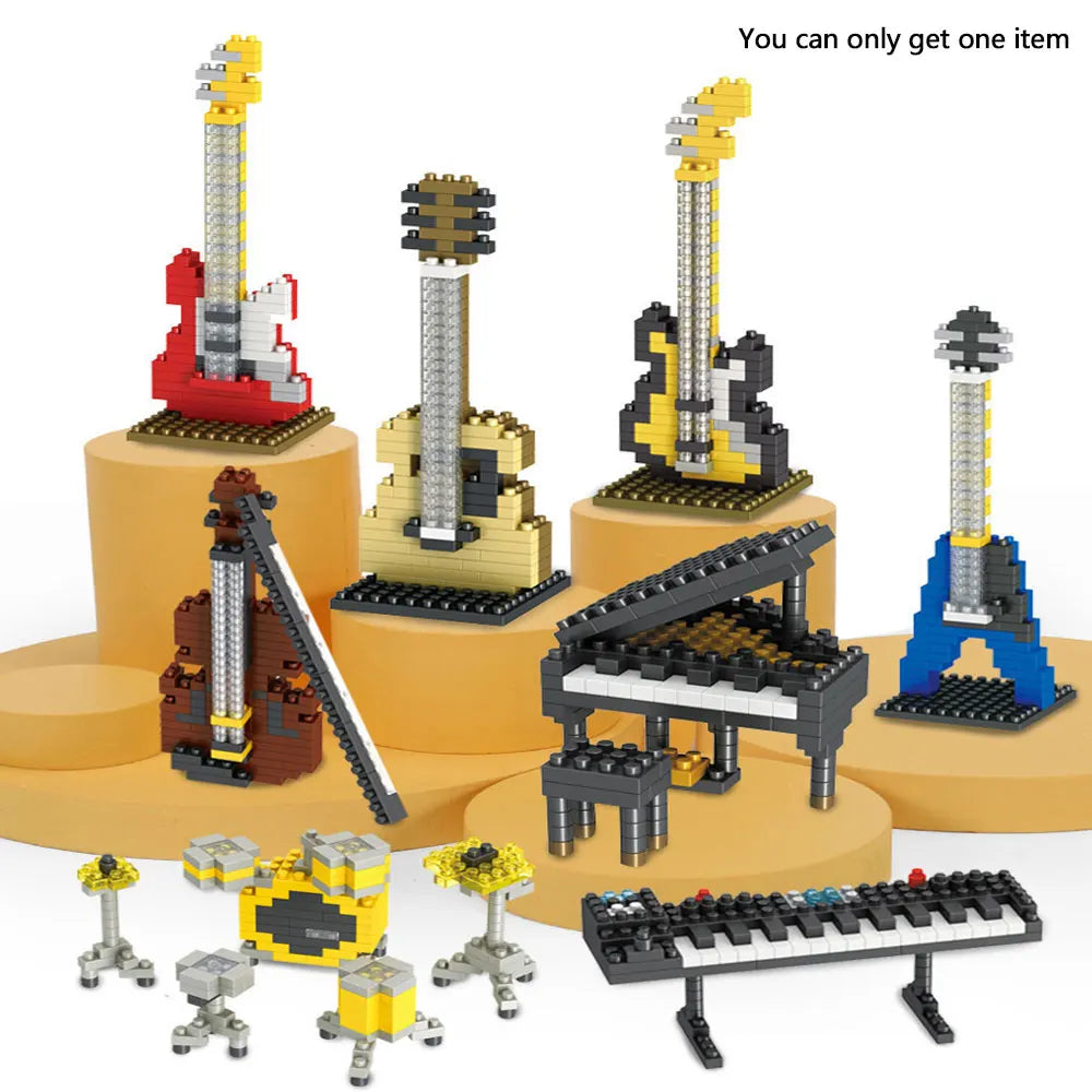 Bausatz für Miniatur-Musikinstrumente – Sammlung aus Bausteinen