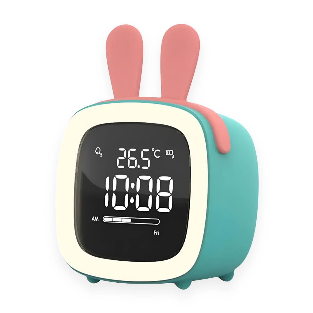 Cozy Alarm Clock with LED Night Light – Digital Display and Timer for Kids