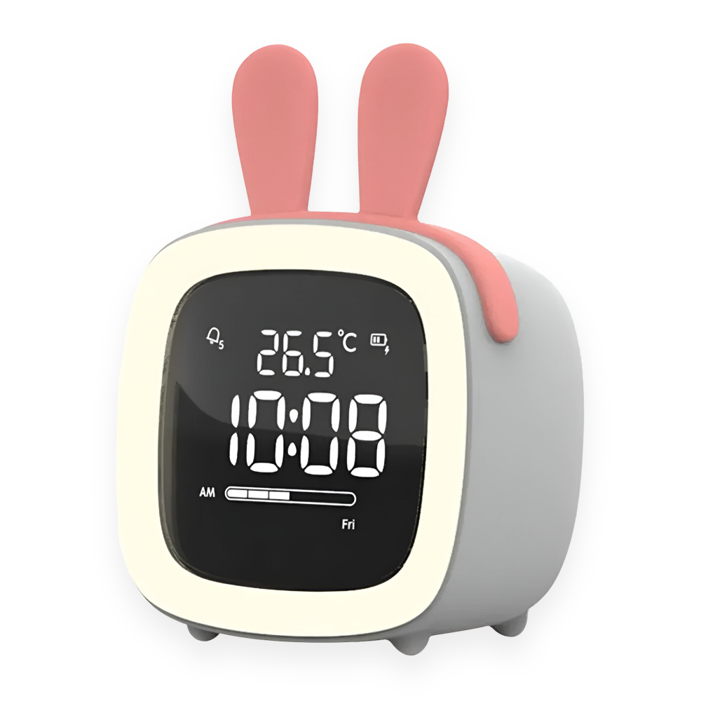 Cozy Alarm Clock with LED Night Light – Digital Display and Timer for Kids
