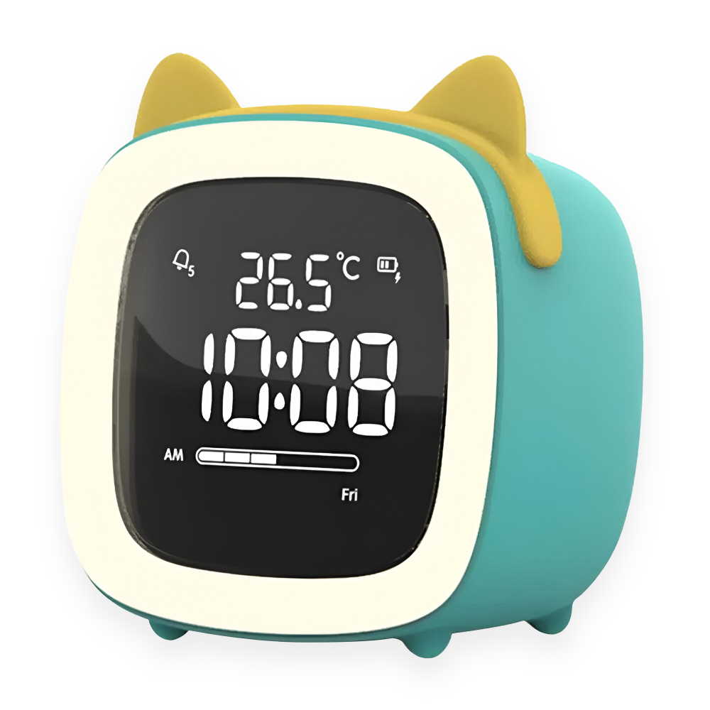 Cozy Alarm Clock with LED Night Light – Digital Display and Timer for Kids