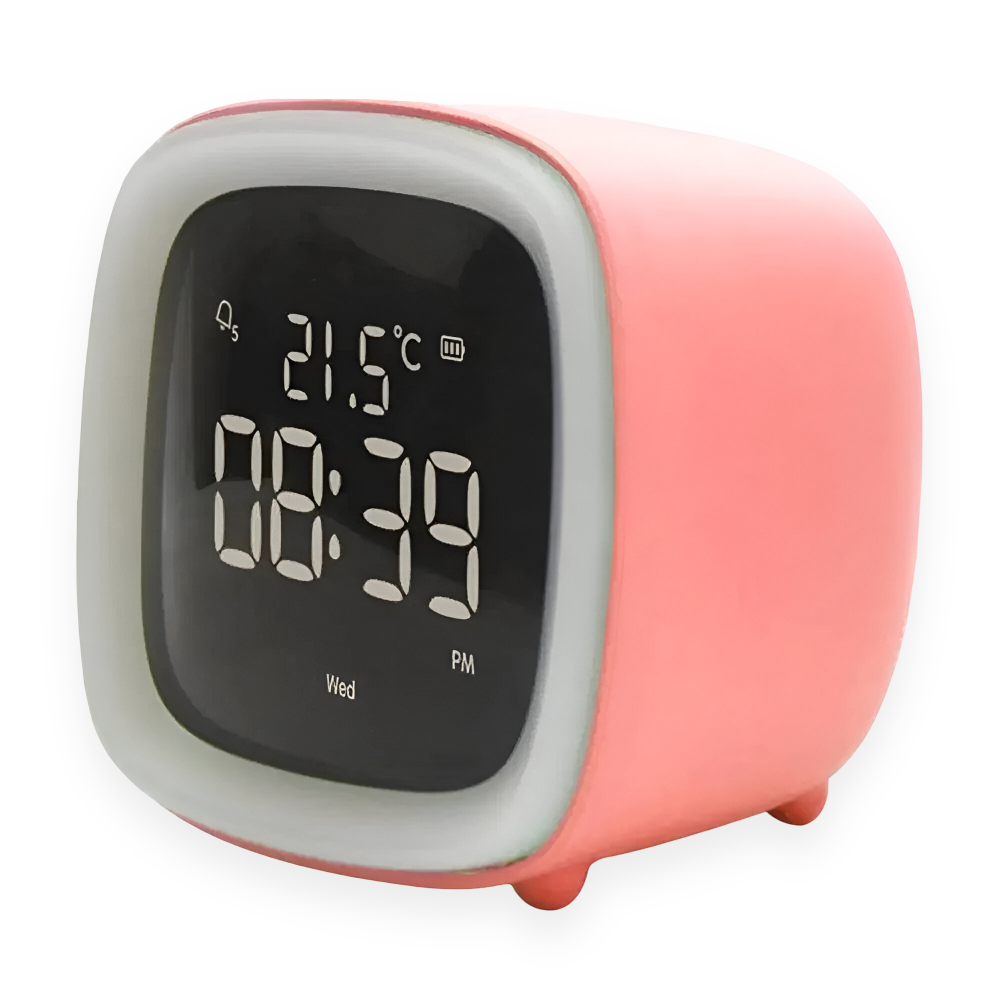 Cozy Alarm Clock with LED Night Light – Digital Display and Timer for Kids