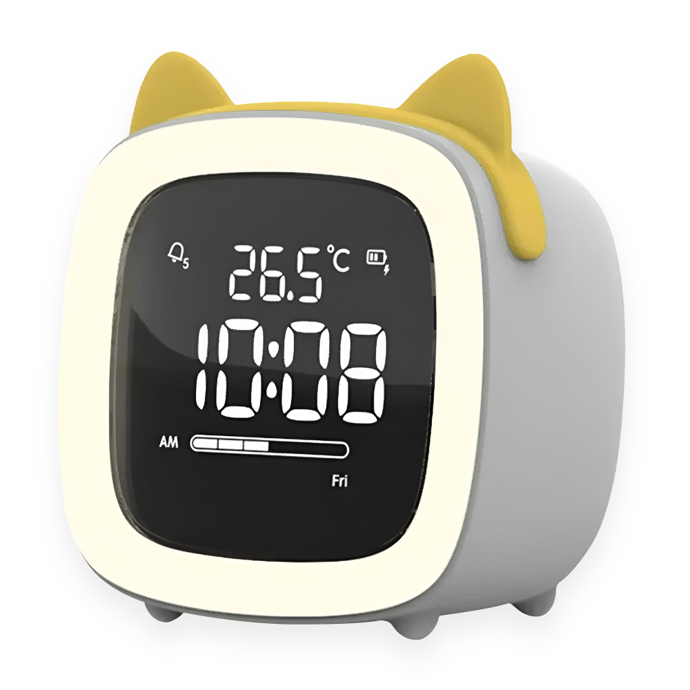 Cozy Alarm Clock with LED Night Light – Digital Display and Timer for Kids