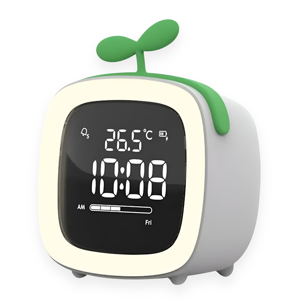 Cozy Alarm Clock with LED Night Light – Digital Display and Timer for Kids
