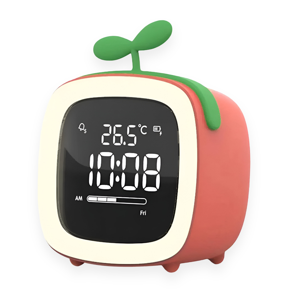 Cozy Alarm Clock with LED Night Light – Digital Display and Timer for Kids