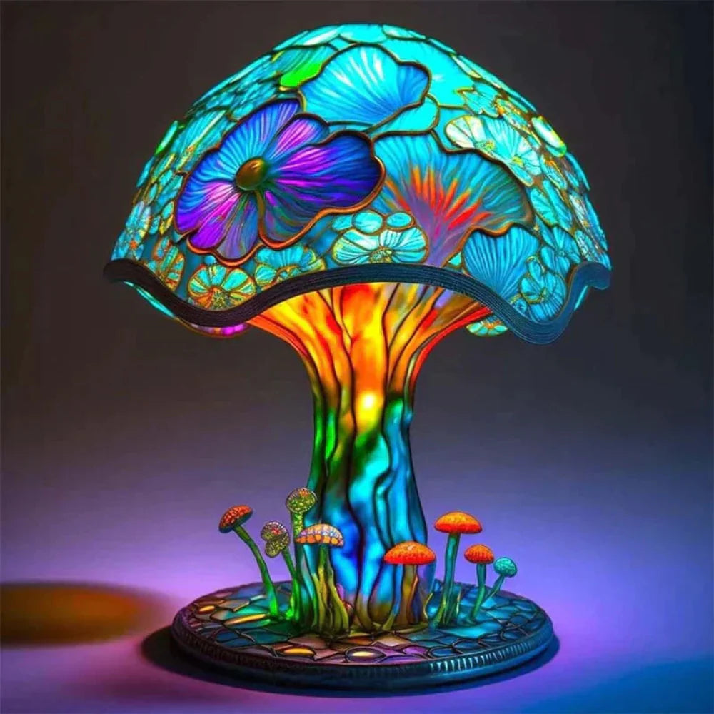 Fantasievolle Tischlampe aus Kunstglas für stimmungsvolle Akzente