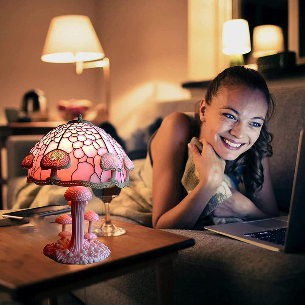 Fantasievolle Tischlampe aus Kunstglas für stimmungsvolle Akzente