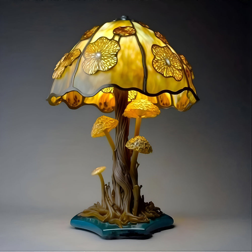 Fantasievolle Tischlampe aus Kunstglas für stimmungsvolle Akzente