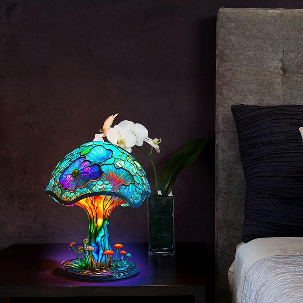 Fantasievolle Tischlampe aus Kunstglas für stimmungsvolle Akzente