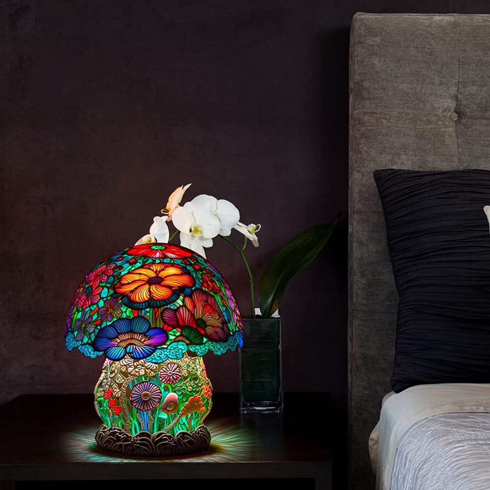 Fantasievolle Tischlampe aus Kunstglas für stimmungsvolle Akzente