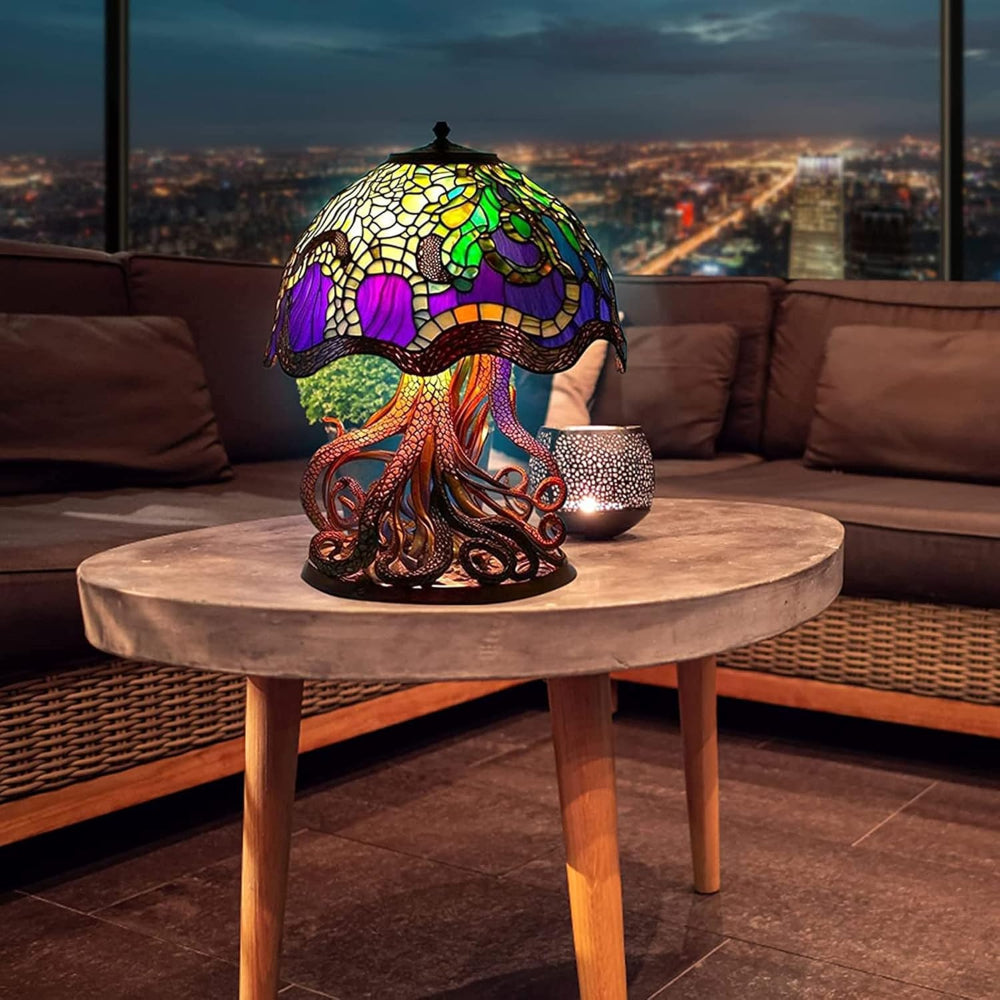 Fantasievolle Tischlampe aus Kunstglas für stimmungsvolle Akzente