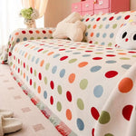 Vibrant Dotted Sofa Throw for a Modern Living Space