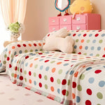 Vibrant Dotted Sofa Throw for a Modern Living Space