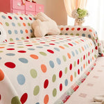 Vibrant Dotted Sofa Throw for a Modern Living Space