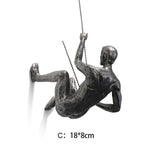 Kletterfiguren Wanddekoration – Inspirierende Wandkunst aus Resin und Eisen