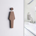 Holz-Toilettensitz Set aus schwarzem Walnussholz – Selbstklebend – Unisex