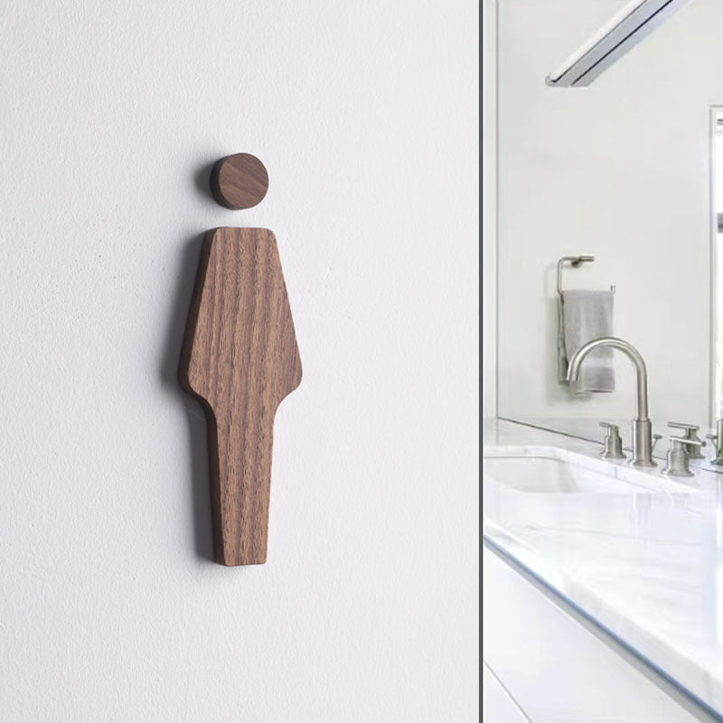 Holz-Toilettensitz Set aus schwarzem Walnussholz – Selbstklebend – Unisex
