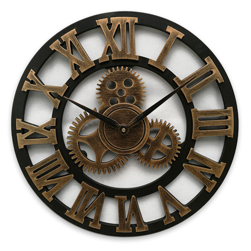Vintage Wanduhr mit Zahnrädern – Stilvolles Design für Ihr Zuhause