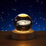 3D Kristallkugel Lampe mit Licht