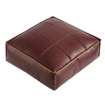 Eleganter Sitzpouf aus Kunstleder mit modernem Gitterdesign