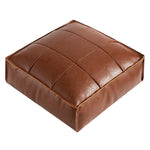 Eleganter Sitzpouf aus Kunstleder mit modernem Gitterdesign