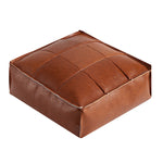 Eleganter Sitzpouf aus Kunstleder mit modernem Gitterdesign