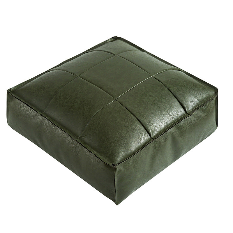 Eleganter Sitzpouf aus Kunstleder mit modernem Gitterdesign
