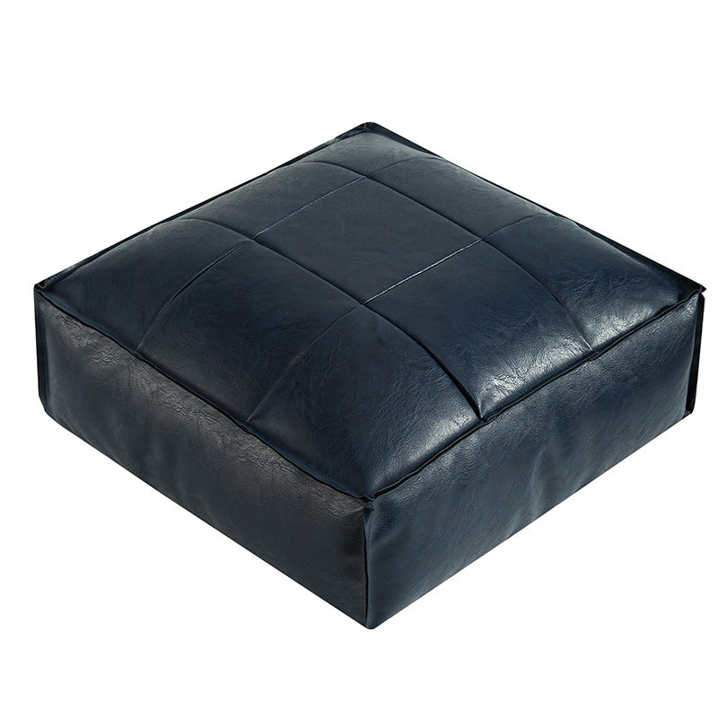 Eleganter Sitzpouf aus Kunstleder mit modernem Gitterdesign