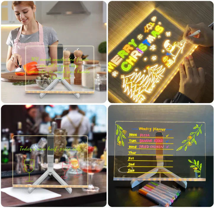 IllumiWrite LED Zeichenbrett – Wiederverwendbare Lichttafel für Kreative