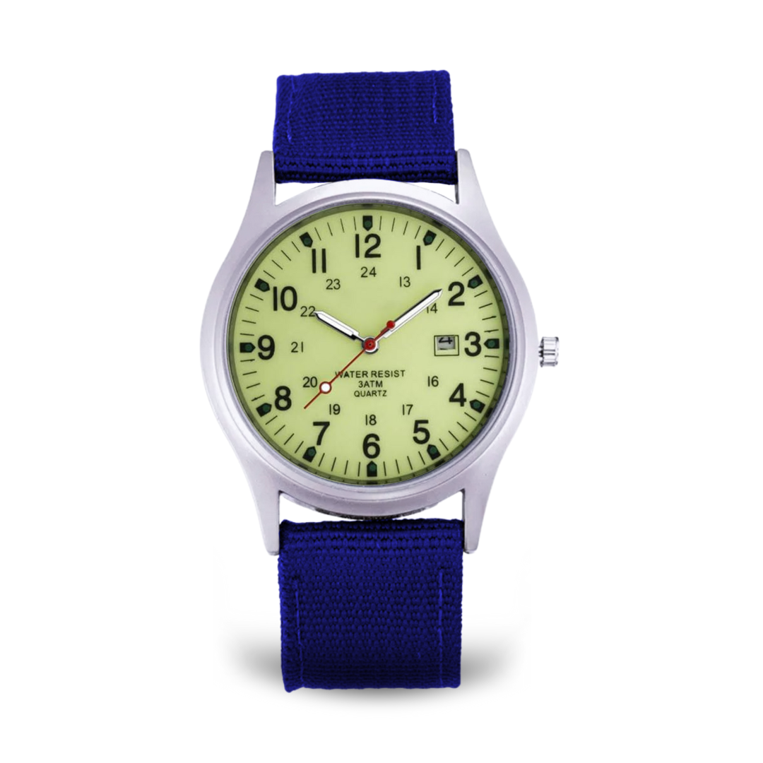 Elegante Armbanduhr im Militärstil