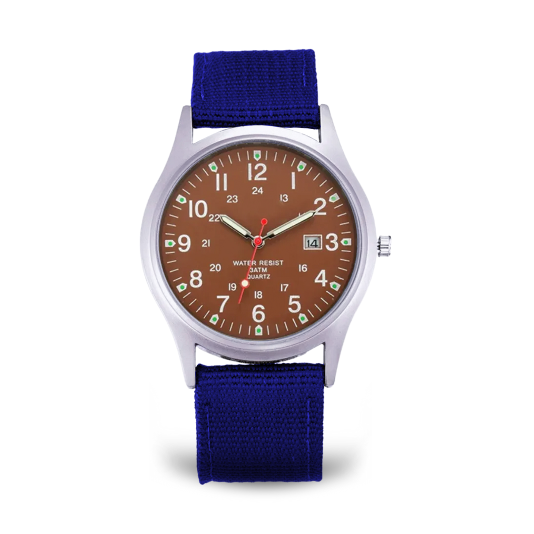 Elegante Armbanduhr im Militärstil
