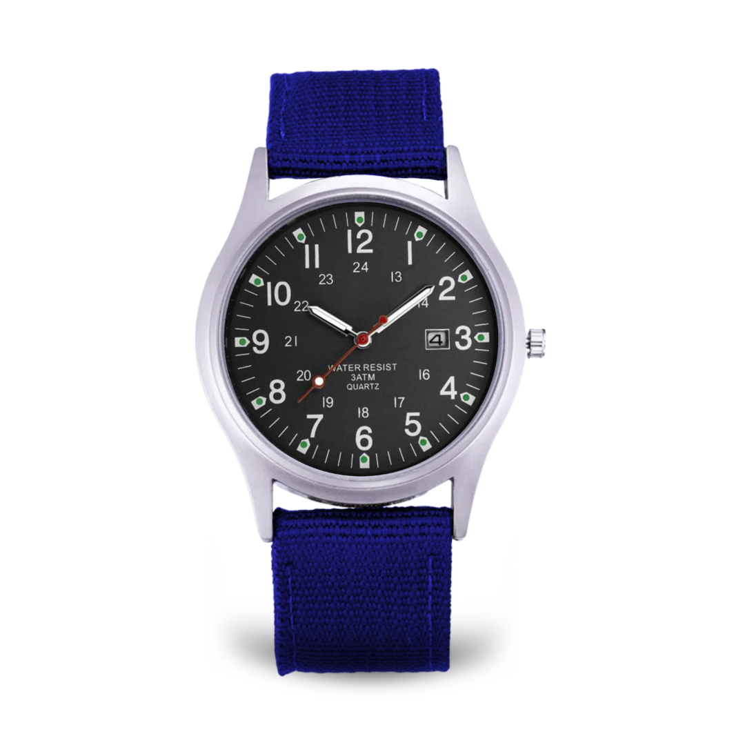 Elegante Armbanduhr im Militärstil
