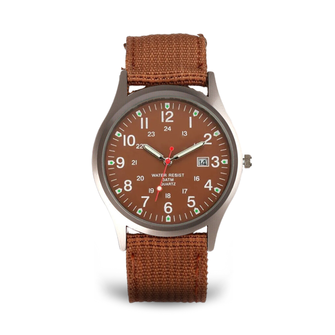 Elegante Armbanduhr im Militärstil