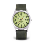 Elegante Armbanduhr im Militärstil