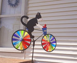 Katzenfahrrad Windspiel für den Garten