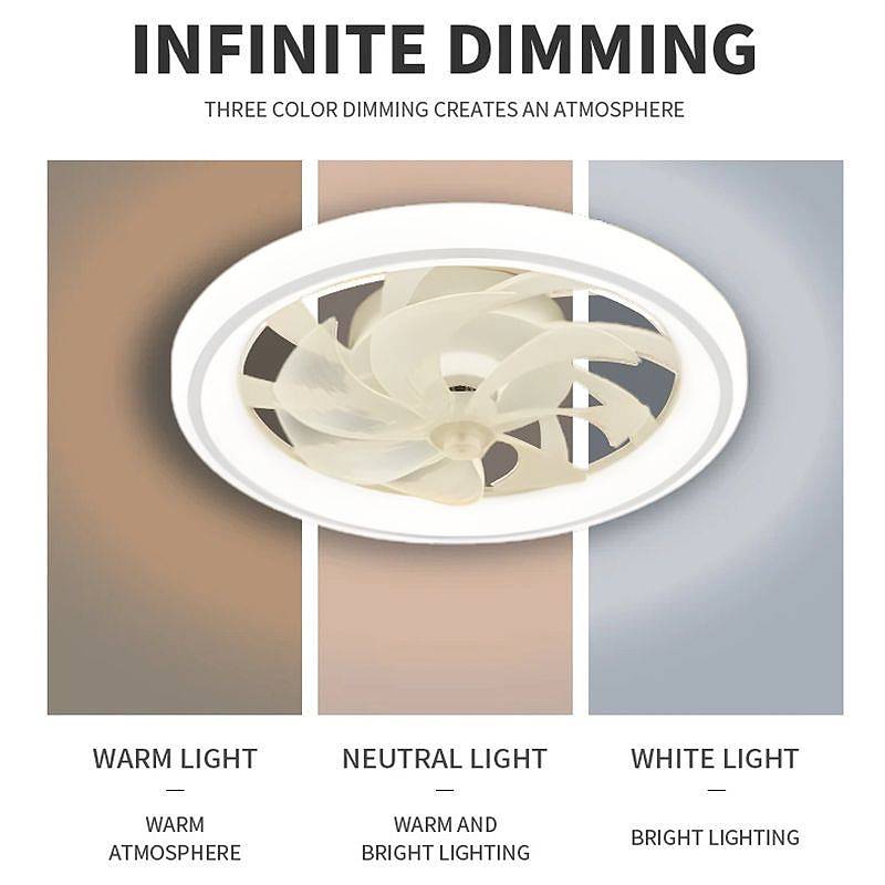 Intelligenter Deckenventilator mit LED-Beleuchtung für das Schlafzimmer