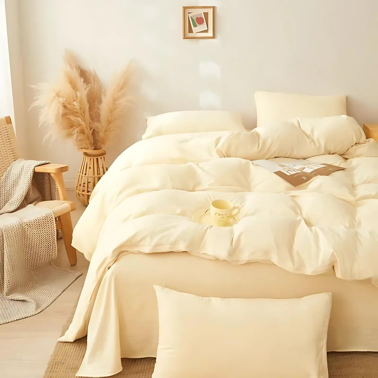 Luxurious Cotton-Polyester Bed Linen Set – Wide Range of Colours