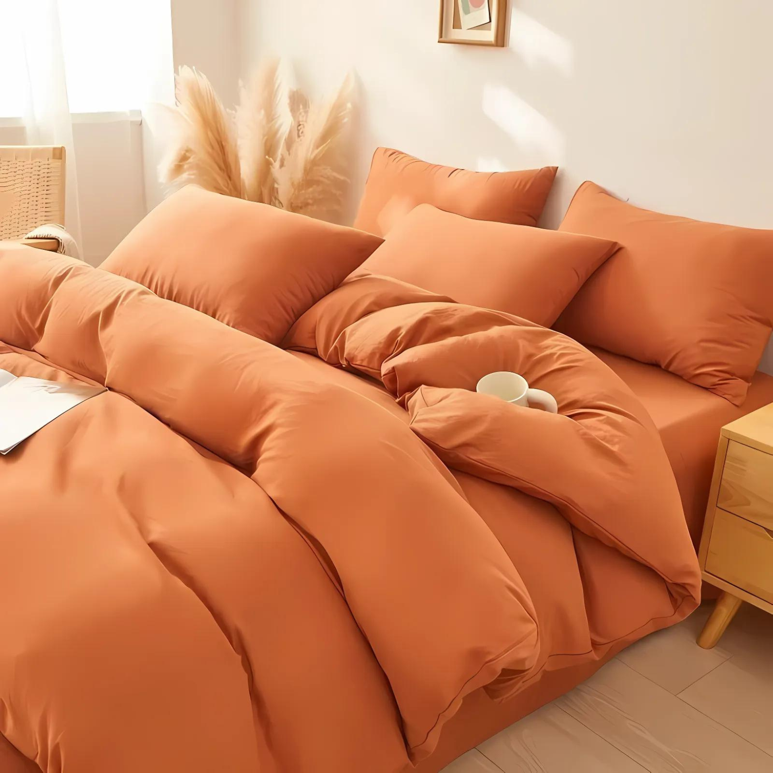 Luxurious Cotton-Polyester Bed Linen Set – Wide Range of Colours