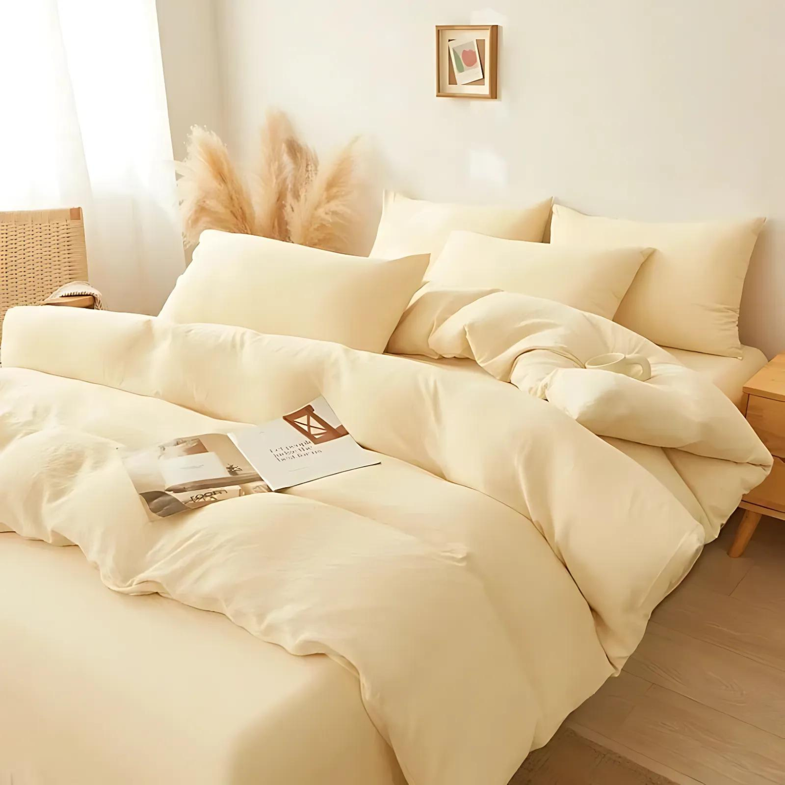 Luxurious Cotton-Polyester Bed Linen Set – Wide Range of Colours