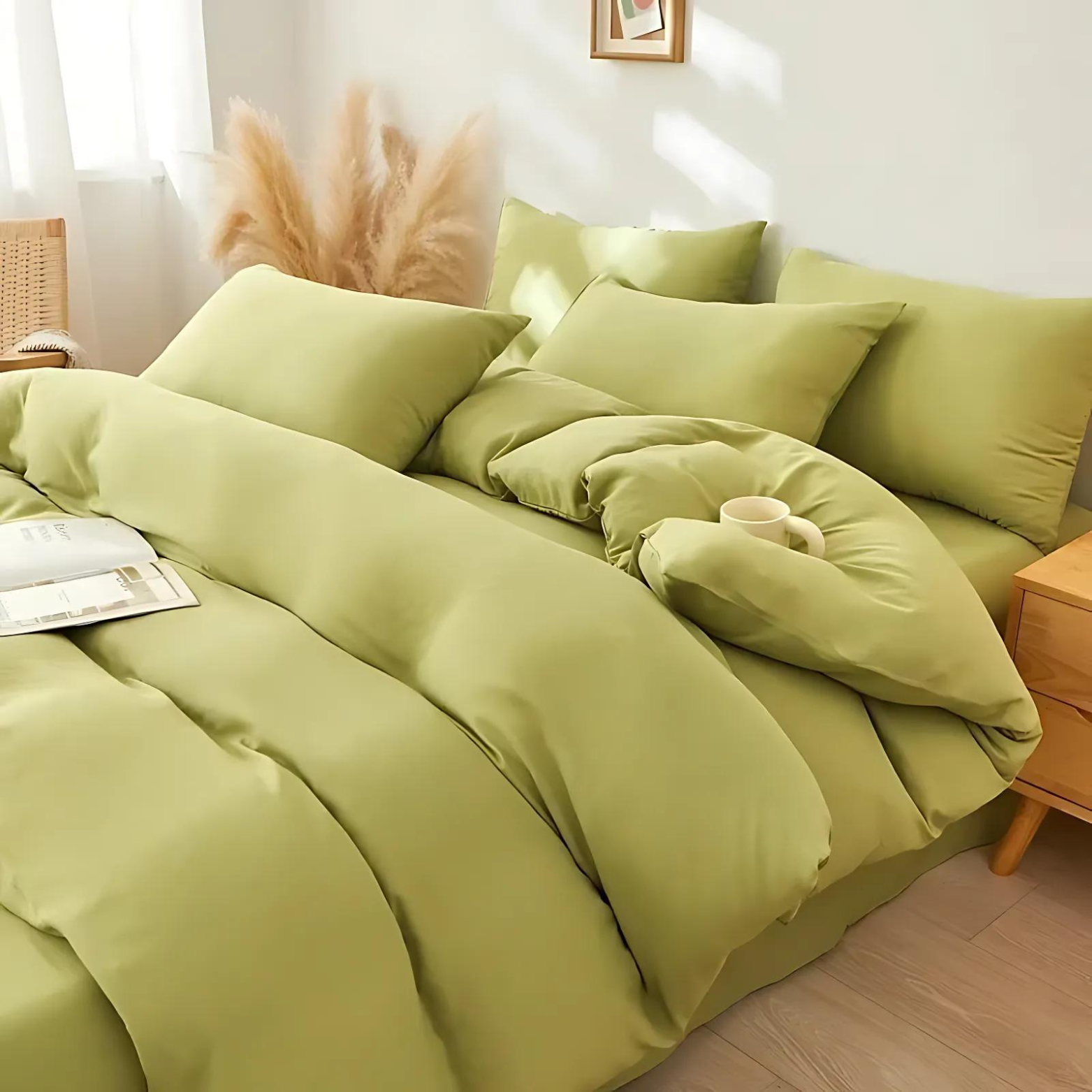 Luxurious Cotton-Polyester Bed Linen Set – Wide Range of Colours