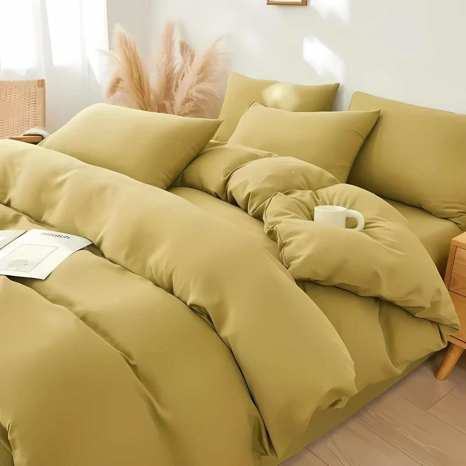 Luxurious Cotton-Polyester Bed Linen Set – Wide Range of Colours