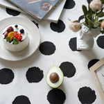 Cheerful tablecloth with polka dot tassels for any occasion