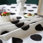 Cheerful tablecloth with polka dot tassels for any occasion