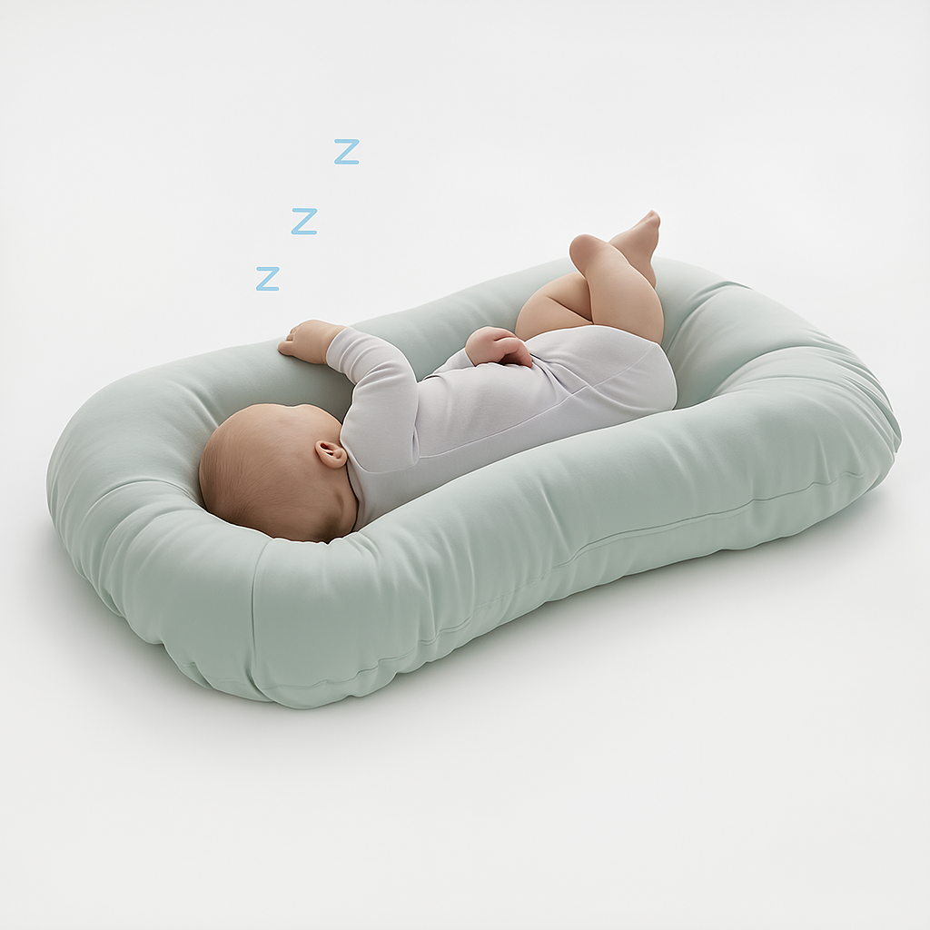 Orthopädisches Baby-Kissen – Vorbeugung gegen flachen Kopf – Gedächtnisschaum – Neugeborenen Unterstützung