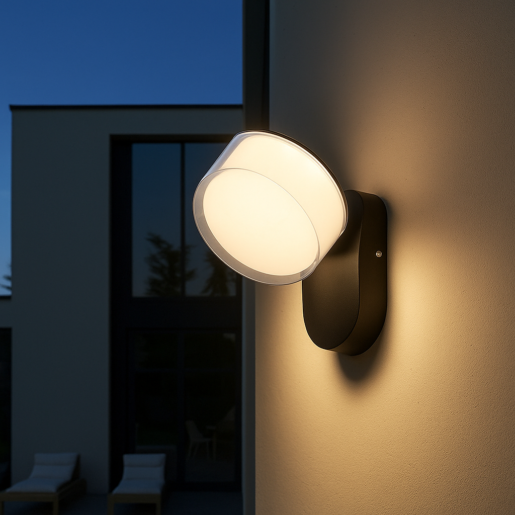 Moderne LED-Wandleuchte für Außenbereiche
