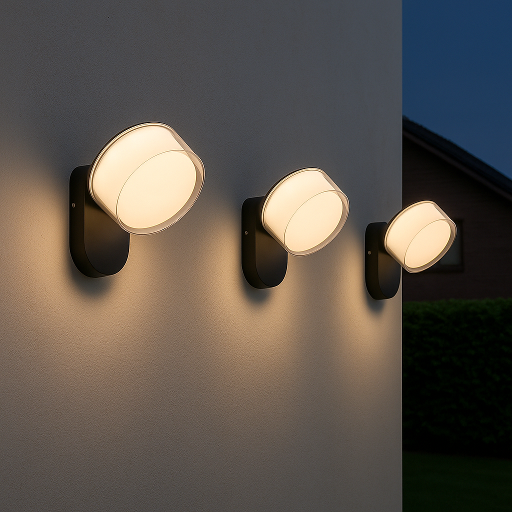 Moderne LED-Wandleuchte für Außenbereiche