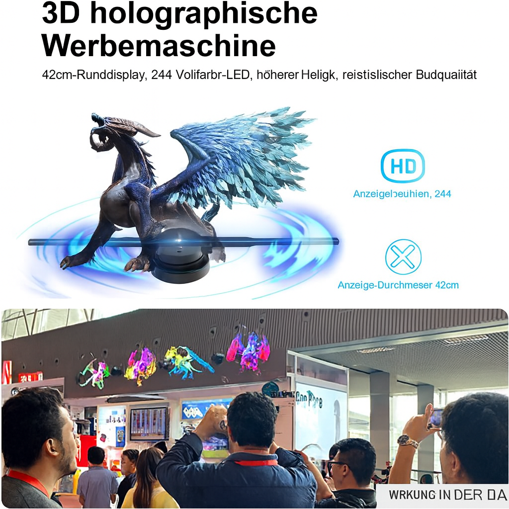 3D Holografischer LED-Projektor mit 224 Lichtquellen