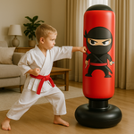 Freistehender Boxsack PowerPunch – Sicherer aufblasbarer Boxsack für Kinder 2–15 Jahre